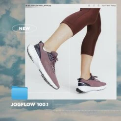 Kalenji Hardloopschoenen Voor Dames Jogflow 100.1 Koraal -Dames Schoenenwinkel hardloopschoenen voor dames jogflow 1001 donkerpaars 12