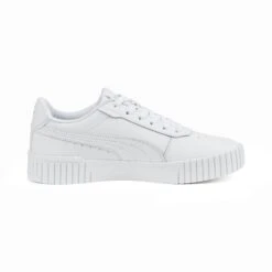 Puma Sneakers Voor Wandelen In De Stad Dames CARINA 2.0 Wit En Roze -Dames Schoenenwinkel sneakers voor wandelen in de stad dames carina 20 wit en roze 2